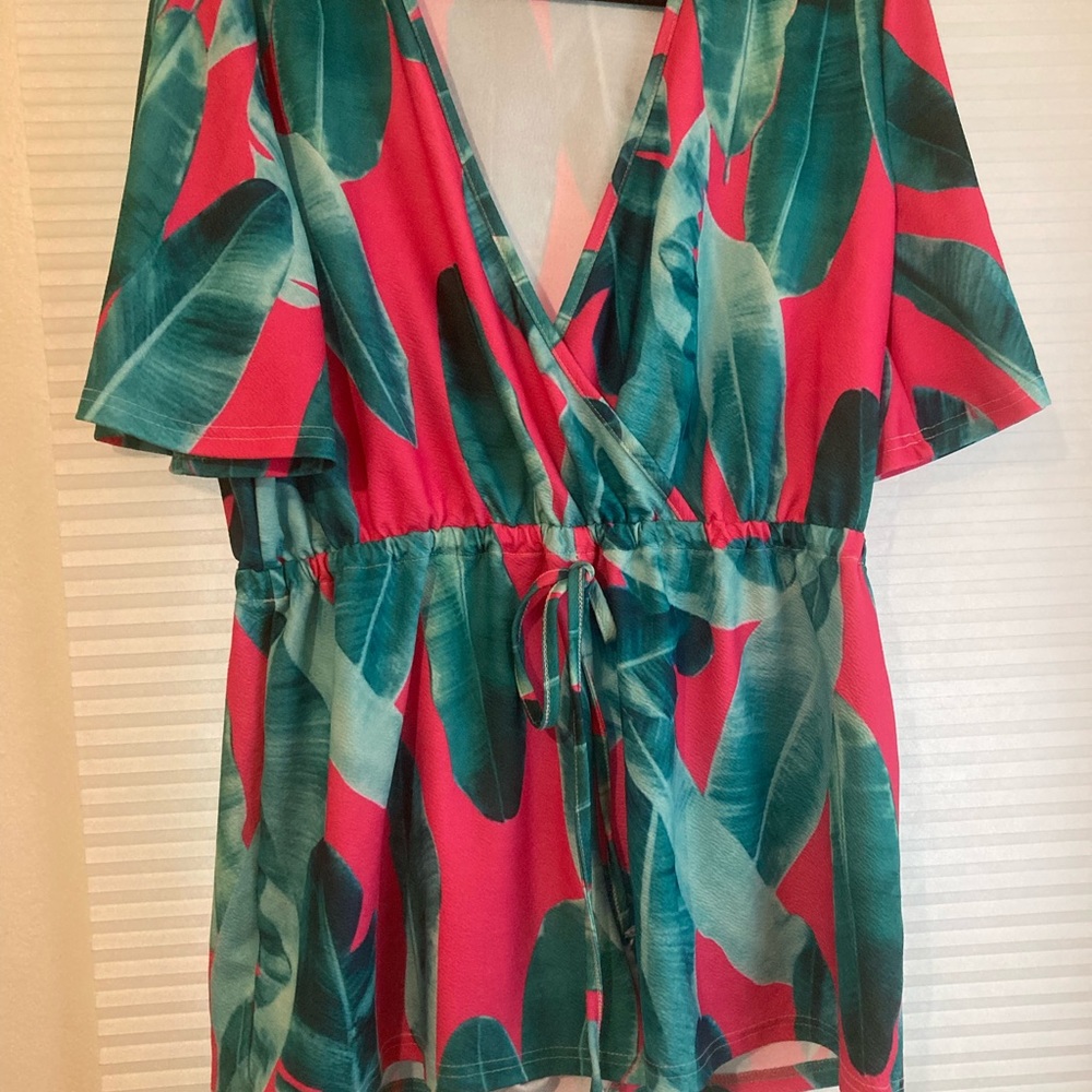 😎 ROMPER 😎 swim coverup 12/14 XL jumpsuit playsuit